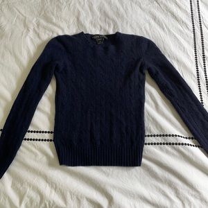 Ralph Lauren Cashmere Cable knit Sweater Navy